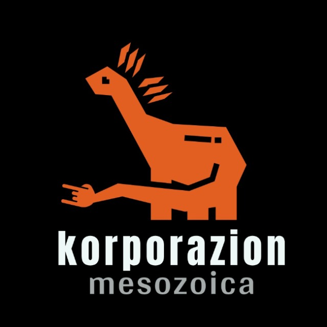 Korporazion Mesozoica — a dinosaur throwing the horns